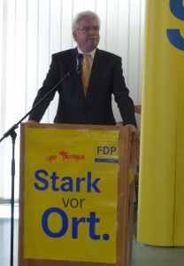 Staatsminister Martin Zeil beim Neujahrsempfang des FDP KV Würzburg-Land