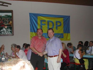 Wolfgang Kuhl und der Kandidat Joachim Spatz